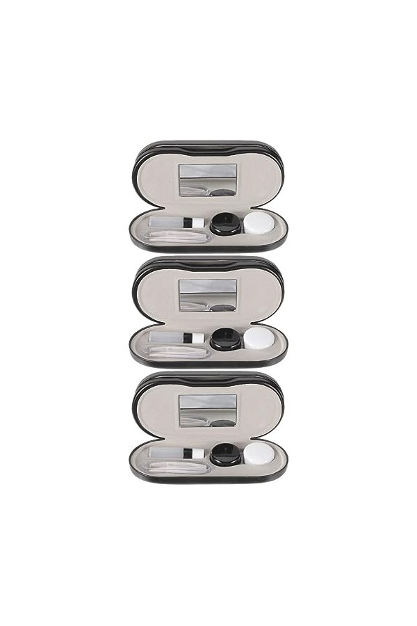 Lurrose 3 Ensembles Étui À Lunettes À Double Usage Organisateur De Lunettes De Soleil Étui À Lentilles De Rangement Étui À Lu