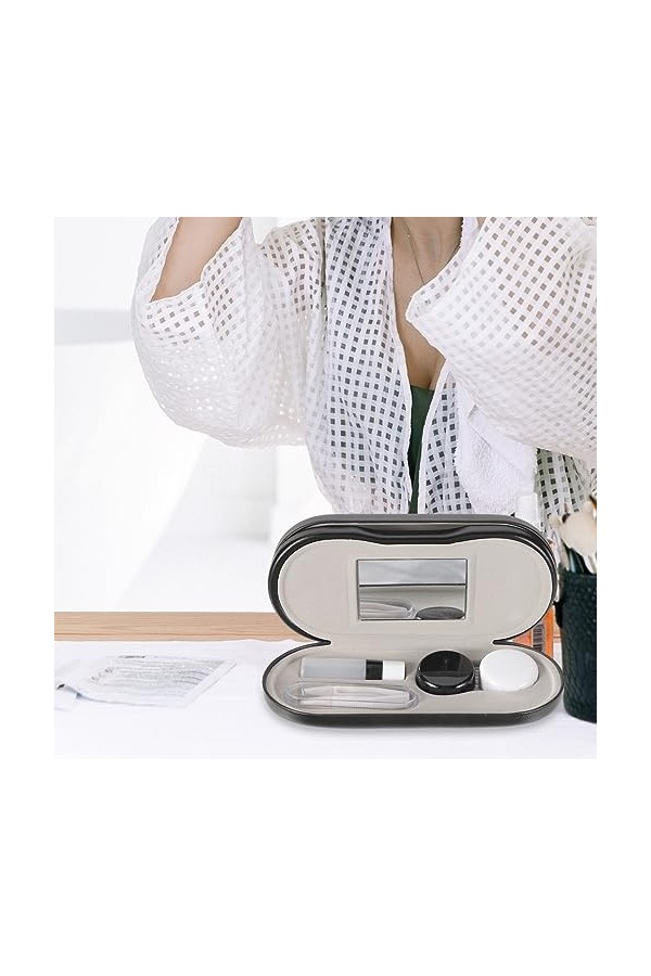 Lurrose 3 Ensembles Étui À Lunettes À Double Usage Organisateur De Lunettes De Soleil Étui À Lentilles De Rangement Étui À Lu