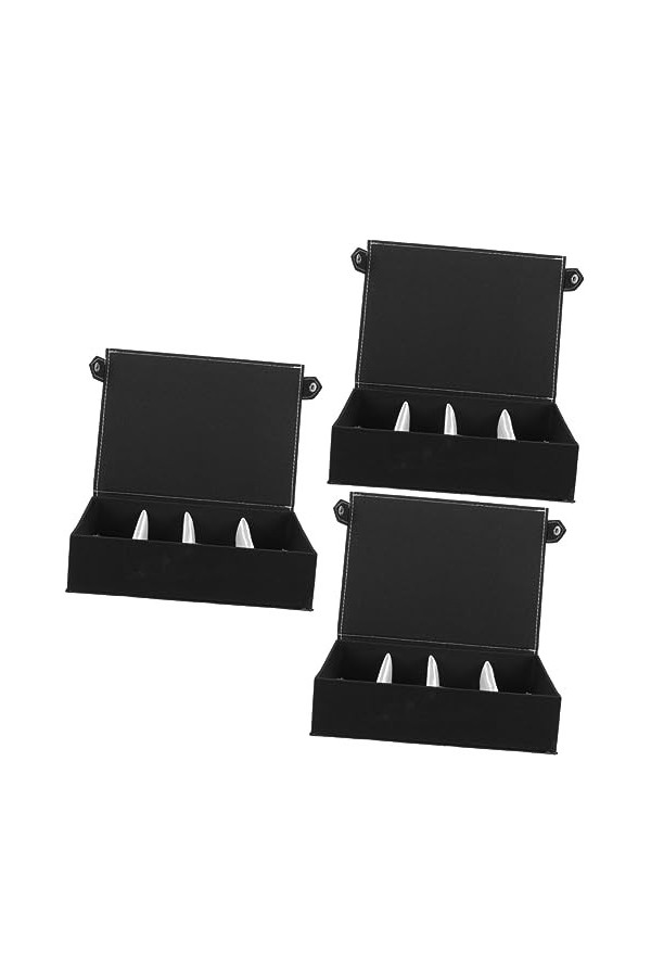 SOIMISS 3 Pièces Multi Grille Étui À Lunettes Vitrine En Verre Plateau De Montre Plateau De Voyage 4 Fentes Porte-Lunettes Co