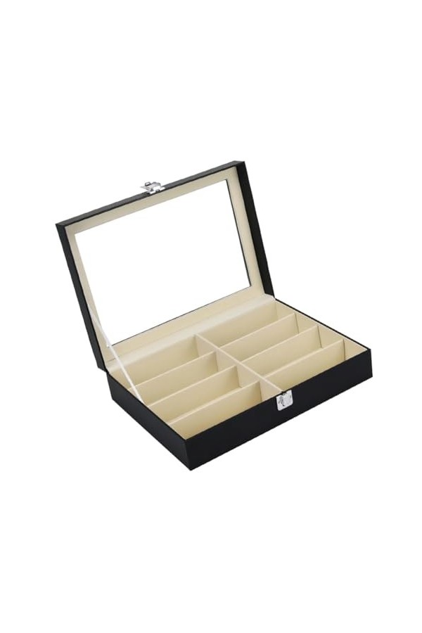 USHOBE 8 Vitrine De Lunettes De Soleil Lunettes De Soleil Organisateur Boîte Lunettes Collecteur Cravate Boîte De Rangement É
