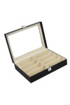 USHOBE 8 Vitrine De Lunettes De Soleil Lunettes De Soleil Organisateur Boîte Lunettes Collecteur Cravate Boîte De Rangement É