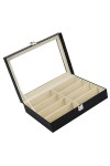 USHOBE 8 Vitrine De Lunettes De Soleil Lunettes De Soleil Organisateur Boîte Lunettes Collecteur Cravate Boîte De Rangement É