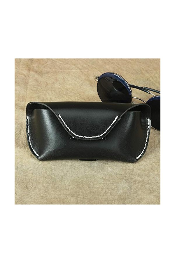 Étui à lunettes Etui à lunettes en cuir Etui de protection léger et portable La plupart des lunettes et lunettes de soleil de