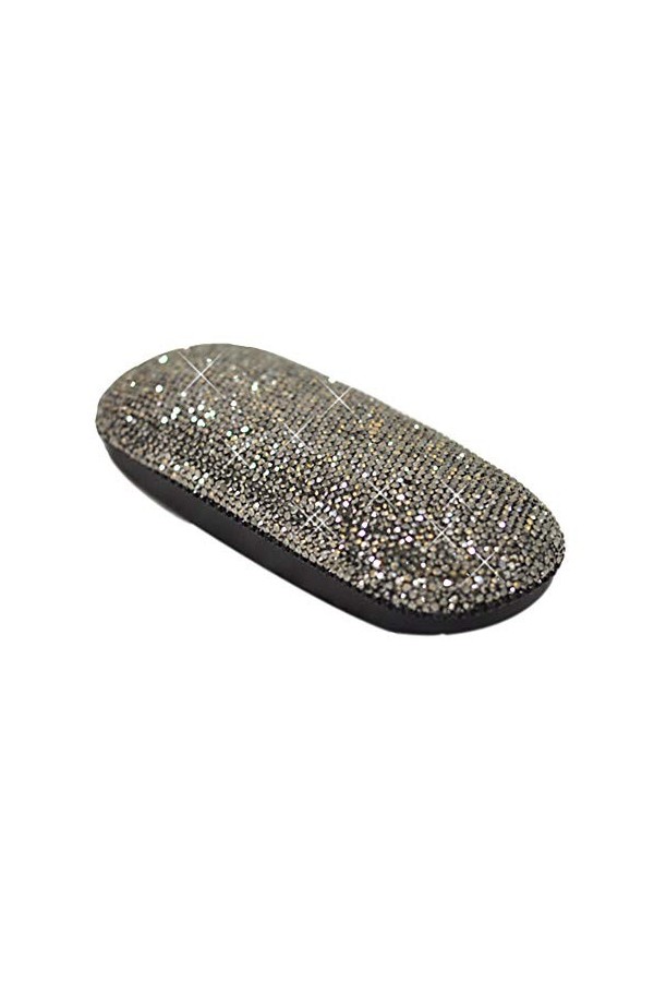 Panda Legends Étui à Lunettes Strass étincelante boîte à Lunettes Coquille Dure à la Main Mignonne pour Les Femmes, Noir