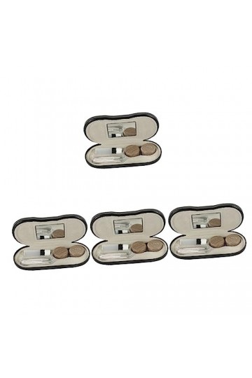 Zerodeko 4 Ensembles Étui à Lunettes à Double Usage Kit De Voyage Étui à Lunettes Double Face Étui à Lunettes Double Couche É