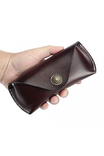 Étui à lunettes pliable triangulaire Etui à lunettes en cuir Etui Portable Etui de protection léger La plupart des lunettes e