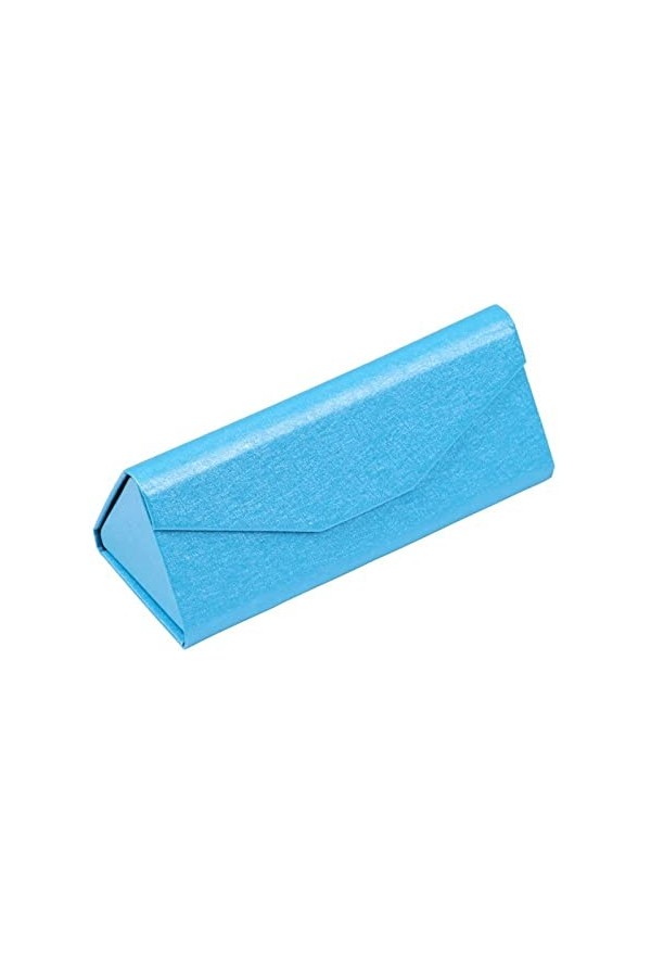 INGVY Étui à lunettes Nouvelle boîte à lunettes triangulaire, couleur unie, pliable, PU, étanche, aimant puissant, étui à lun