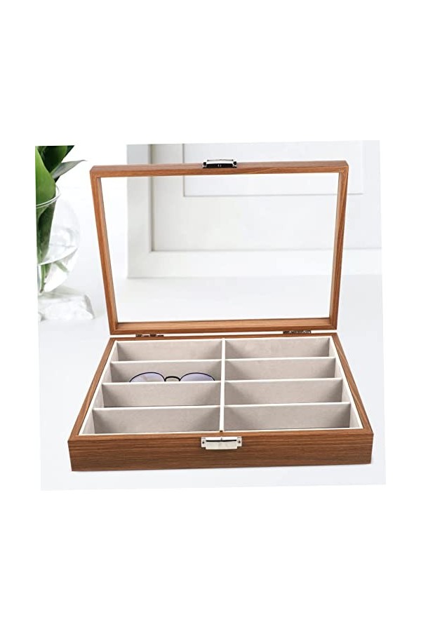 GALPADA Etui à 8 Verres Quadrillés Support Porte-lunettes Étui à Lunettes Vitrine De Lunettes De Soleil Organisateur De Lunet