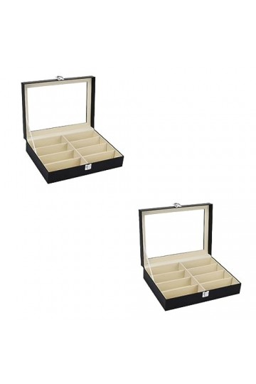 Abaodam 2 Pièces 8 Femmes Lunettes De Soleil Femmes S Étuis À Lunettes Lunettes De Soleil Titulaire Voyage Étui À Lunettes De