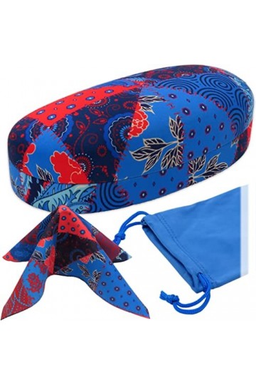 MyEyeglassCase Étui rigide pour lunettes de soleil – Étui à lunettes pour femme – Grand étui à lunettes durable avec pochette