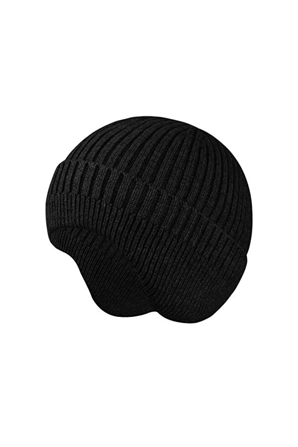 Cozlly Bonnet Hiver Femme, Bonnet Beanie Homme, Bonnet Tricoté avec Oreillettes, Bonnet Chapeau Hiver Chaud, Bonnet de Ski, C