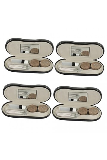 Gatuida 4 Ensembles Étui À Lunettes À Double Usage Étui À Lunettes En Cuir Pu Étui À Lunettes En Grain De Bois Étui À Lunette