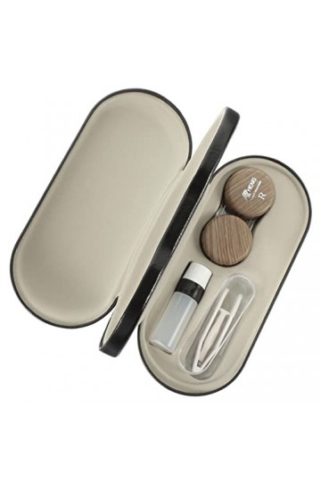 PartyKindom 4 Ensembles Étui À Lunettes À Double Usage Étui À Lunettes En Cuir Pu Étui À Lunettes En Grain De Bois Étui À Lun