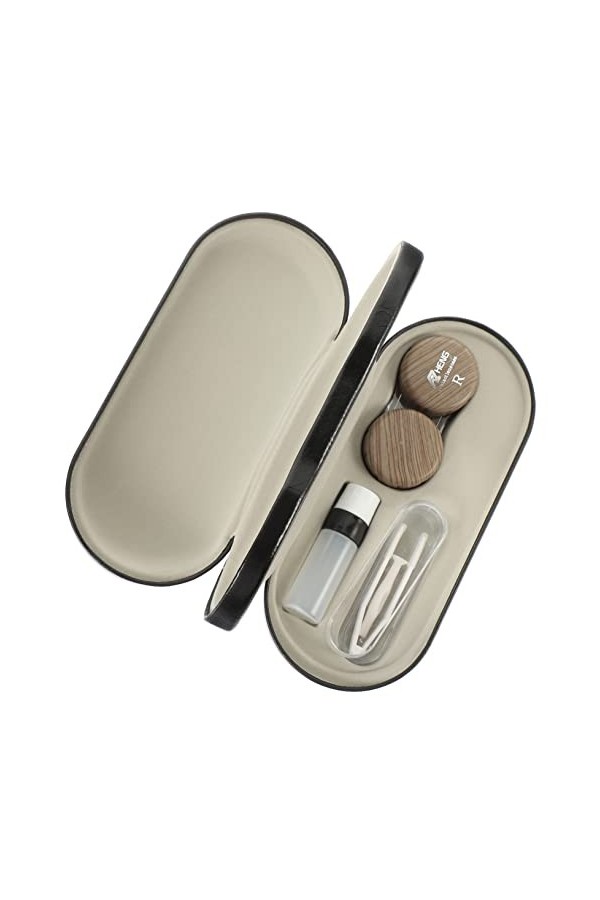 PartyKindom 4 Ensembles Étui À Lunettes À Double Usage Étui À Lunettes En Cuir Pu Étui À Lunettes En Grain De Bois Étui À Lun