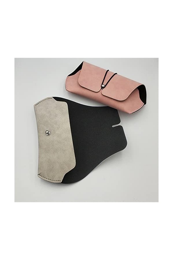 INGVY Étui à lunettes avec boucle étui à lunettes Soft Pack Myopie Boîte à lunettes simple rétro anti-pression portable en cu