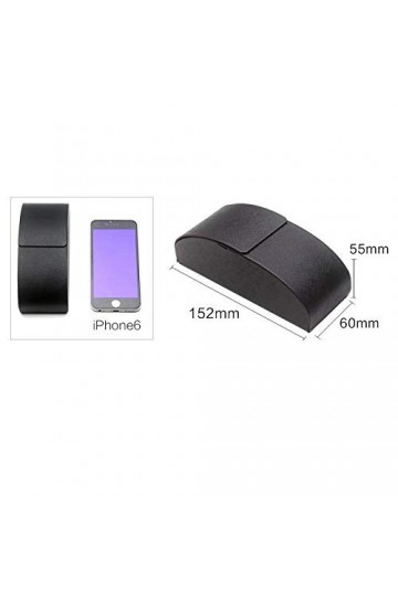 BECCYYLY Etui à Lunettes PU Noir Etui à Lunettes Boîte de Rangement pour Lunettes de Soleil Boîte Rigide Retro