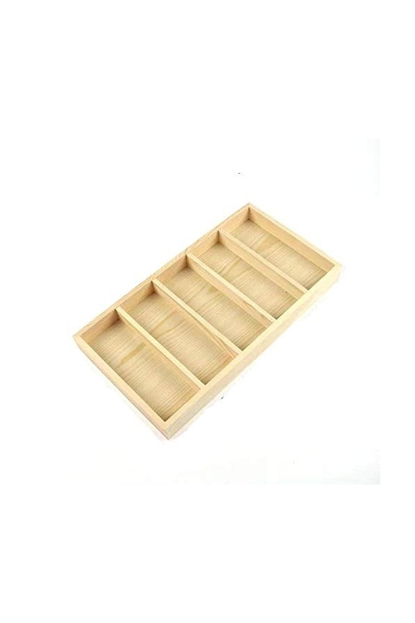 BECCYYLY Étui à Lunettes Boîte de Rangement pour Lunettes en Bois à 5 grilles Boîte de Rangement pour Lunettes de Soleil