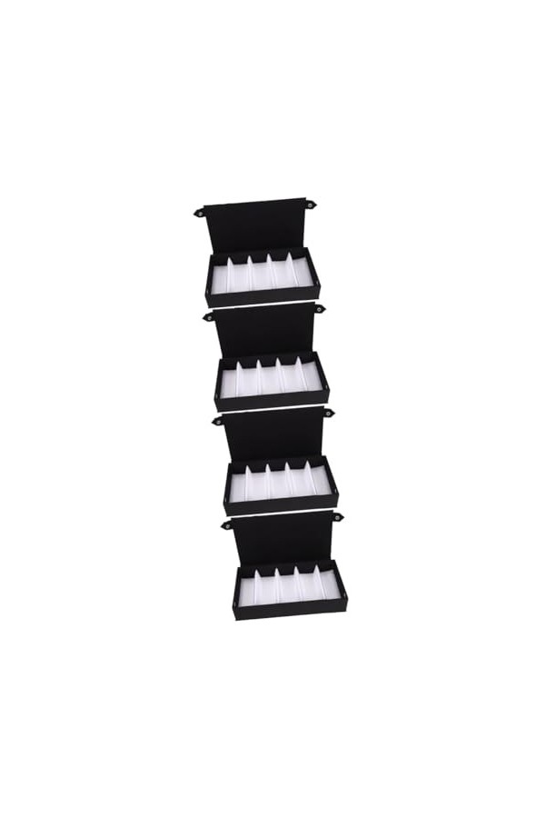 Holibanna 4 Pièces Étui à Lunettes Multi Grille Ménage Rangement De Lunettes De Soleil Étui De Transport Pour Lunettes Vitrin