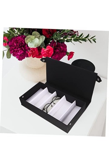 Holibanna 4 Pièces Étui à Lunettes Multi Grille Ménage Rangement De Lunettes De Soleil Étui De Transport Pour Lunettes Vitrin