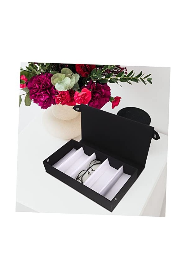 Holibanna 4 Pièces Étui à Lunettes Multi Grille Ménage Rangement De Lunettes De Soleil Étui De Transport Pour Lunettes Vitrin