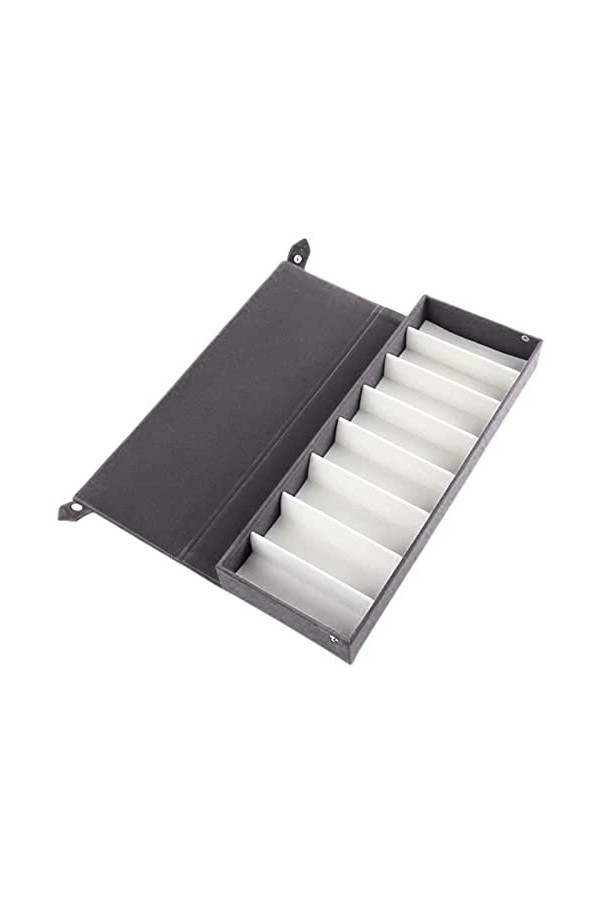 INGVY Étui à lunettes Boîte de rangement pour lunettes 8 compartiments Présentoir à lunettes Support pour lunettes de soleil 