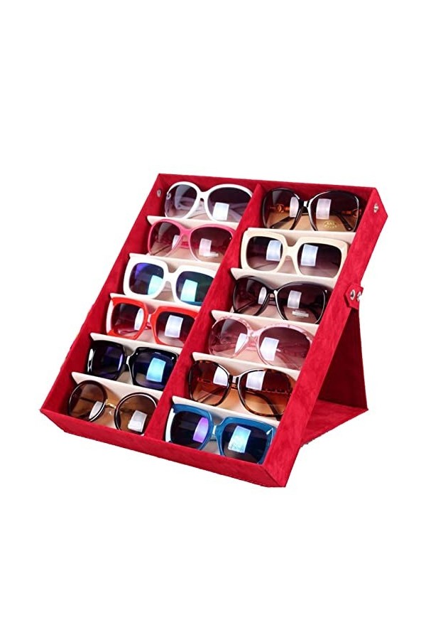 Femmes Hommes Organisateur de Lunettes de Soleil, Lunettes daffichage Tray cas stand lunettes de soleil boîte de rangement O