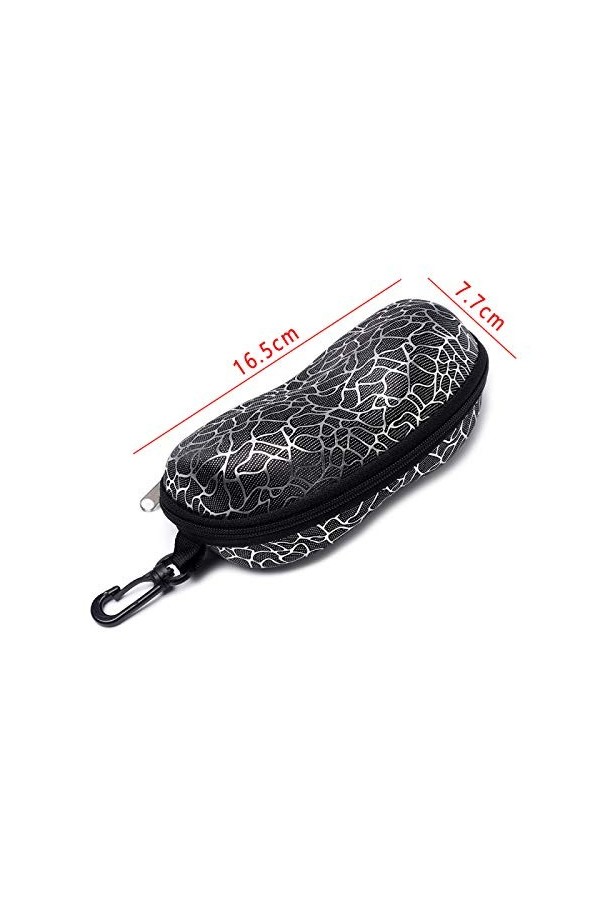 BECCYYLY Glasses Case Portable Peanut-Shaped Sunglasses Storage Box with Zipper Closure Glasses Case