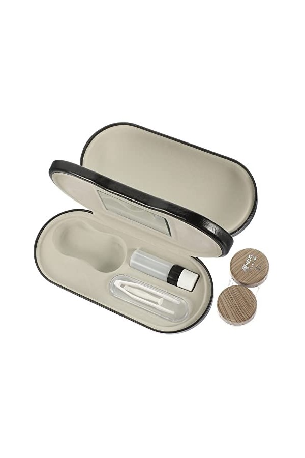 Gatuida 4 Ensembles Étui À Lunettes À Double Usage Étui À Lunettes En Cuir Pu Étui À Lunettes En Grain De Bois Étui À Lunette