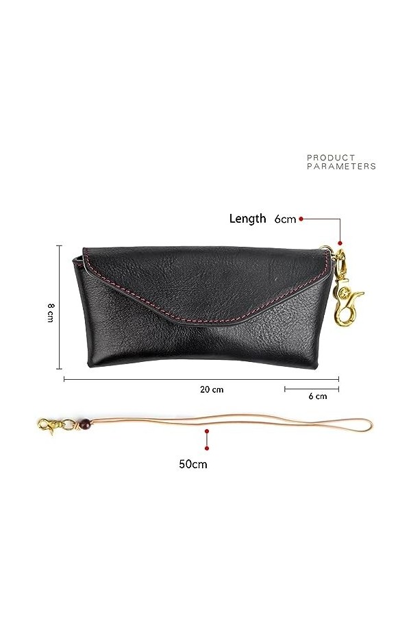 YIORYO Étui à lunettes en cuir, pochette de lunettes de soleil flexible et portable, étui mince for femmes et hommes, étui à 