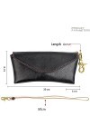 YIORYO Étui à lunettes en cuir, pochette de lunettes de soleil flexible et portable, étui mince for femmes et hommes, étui à 