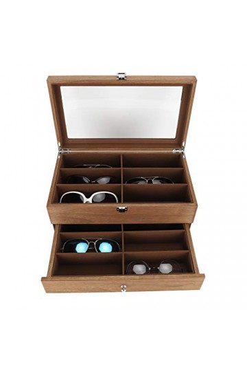 03 Vitrine à Lunettes, étui à Lunettes, Résistant à lusure Résistance à la Corrosion Femme pour Homme