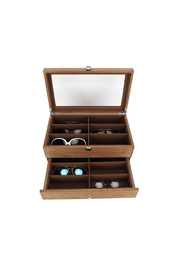 03 Vitrine à Lunettes, étui à Lunettes, Résistant à lusure Résistance à la Corrosion Femme pour Homme