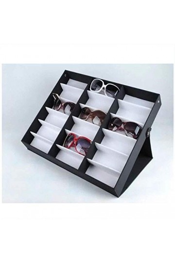 Chtom Lunettes de Soleil daffichage 18 Cas Boîte Grille Lunettes Boîte Affichage Lunettes boîte de Rangement des Lunettes de