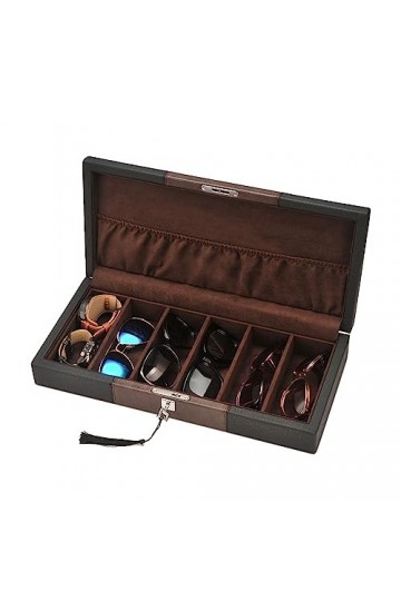 YIORYO Organisateur de lunettes de soleil, présentoir à 6 emplacements for lunettes de soleil for plusieurs lunettes, étui de