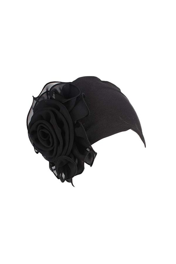 YONKINY Chimio Turban Pour Femmes Élégant Confortable Chapeau Bonnet Cancer Élastique Headdress Fleur Pour La Perte De Cheveu
