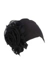 YONKINY Chimio Turban Pour Femmes Élégant Confortable Chapeau Bonnet Cancer Élastique Headdress Fleur Pour La Perte De Cheveu