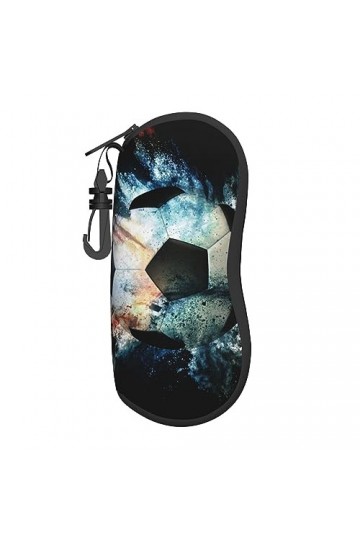 FGDDKCV Sac à lunettes de football 3D, Noir , taille unique