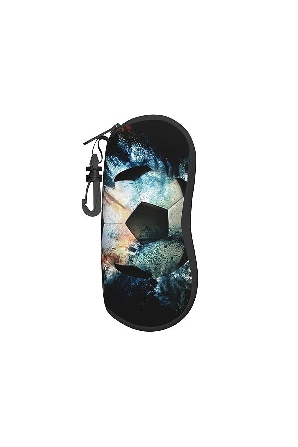 FGDDKCV Sac à lunettes de football 3D, Noir , taille unique