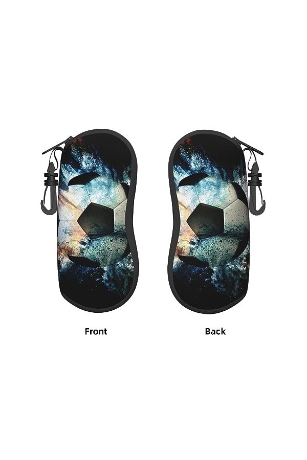 FGDDKCV Sac à lunettes de football 3D, Noir , taille unique