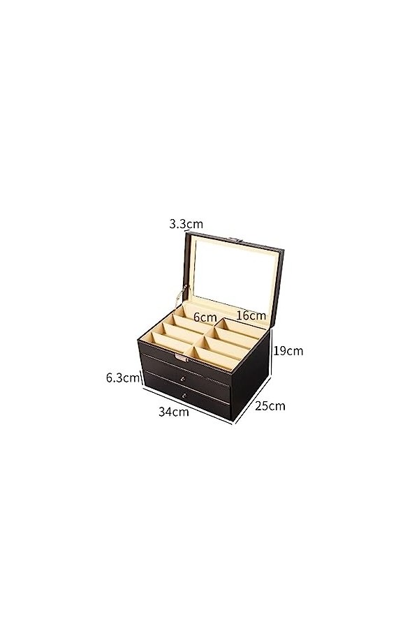 YIORYO Organisateur de lunettes de soleil, boîte de rangement for lunettes, vitrine à 3 couches for lunettes de soleil, organ