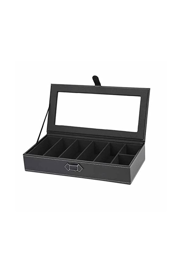 DIXII 5 grilles Portable lunettes de soleil organisateur boîte de rangement bijoux en cuir PU Collection lunettes présentoir 