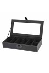 DIXII 5 grilles Portable lunettes de soleil organisateur boîte de rangement bijoux en cuir PU Collection lunettes présentoir 