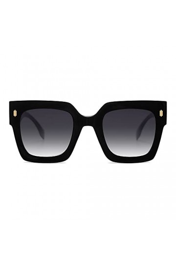 SOJOS Lunettes de soleil carrées oversize vintage pour femmes, rétro, luxe, grosses lunettes de soleil, protection UV400 SJ21