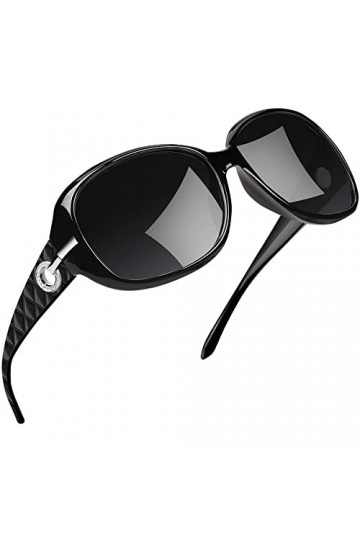 Joopin Lunettes de Soleil Femme Polarisées Grande Cadre Lunette Polarisante Oversize Grosses Lunettes de Soleil Tendance Rétr