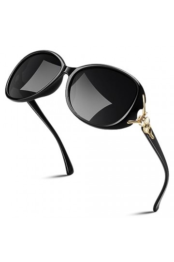 Sunier Lunettes de Soleil Femme Polarisées, Lunettes de Soleil Surdimensionnées Mode, Protection UV400