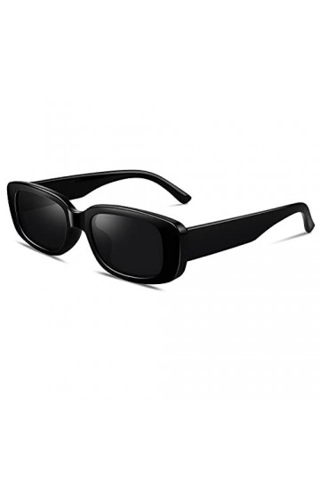 GQUEEN Lunettes de Soleil Femme Rectangulaires Polarisées Vintage Retro Vouge Lunette de Soleil Protection UV400