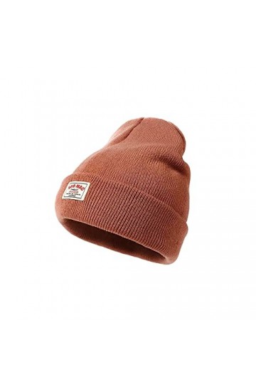 Bonnet pour Homme Femme Unisexe Winter Beanie Hat Chapeau de Crâne à Revers Chunky Knit Cuffed Bonnet Élastique Tricoté Doux 