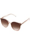 SOJOS Lunettes de Soleil Ronde pour Femme Fashion Nouveau Modèle SJ2067 avec clair Marron Cadre/Marron Polarisé Lentille