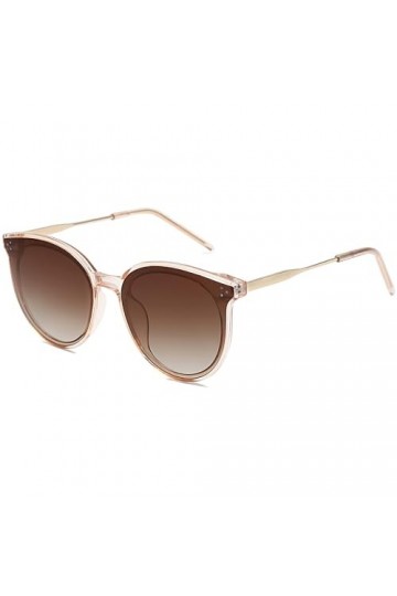 SOJOS Ronde Lunettes de Soleil pour Femme Fashion Trop Grand DOLPHIN SJ2068 avec Marron Cadre/Marron Lentille