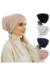 VGMANNTA Bonnet Hijab Bonnet Turban Bonnet Hijab Femme Bonnet Sous Hijab Hijab Foulard Femme Musulmane Bonnet Turban Femme Hi